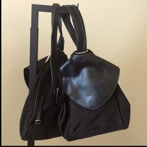 Black Backpack Vegan Leather Brand New